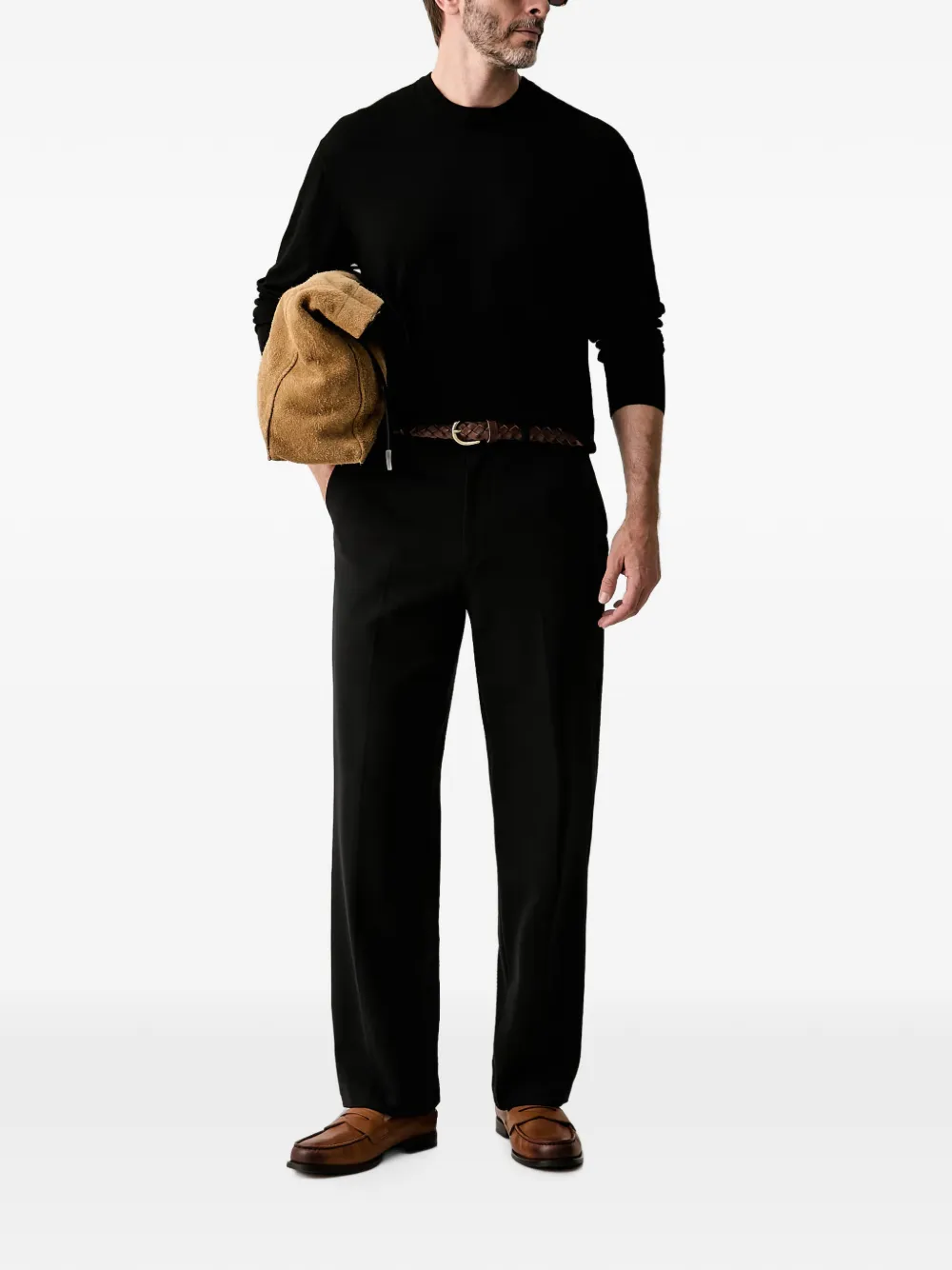 Armani Exchange Trui met logopatch Zwart