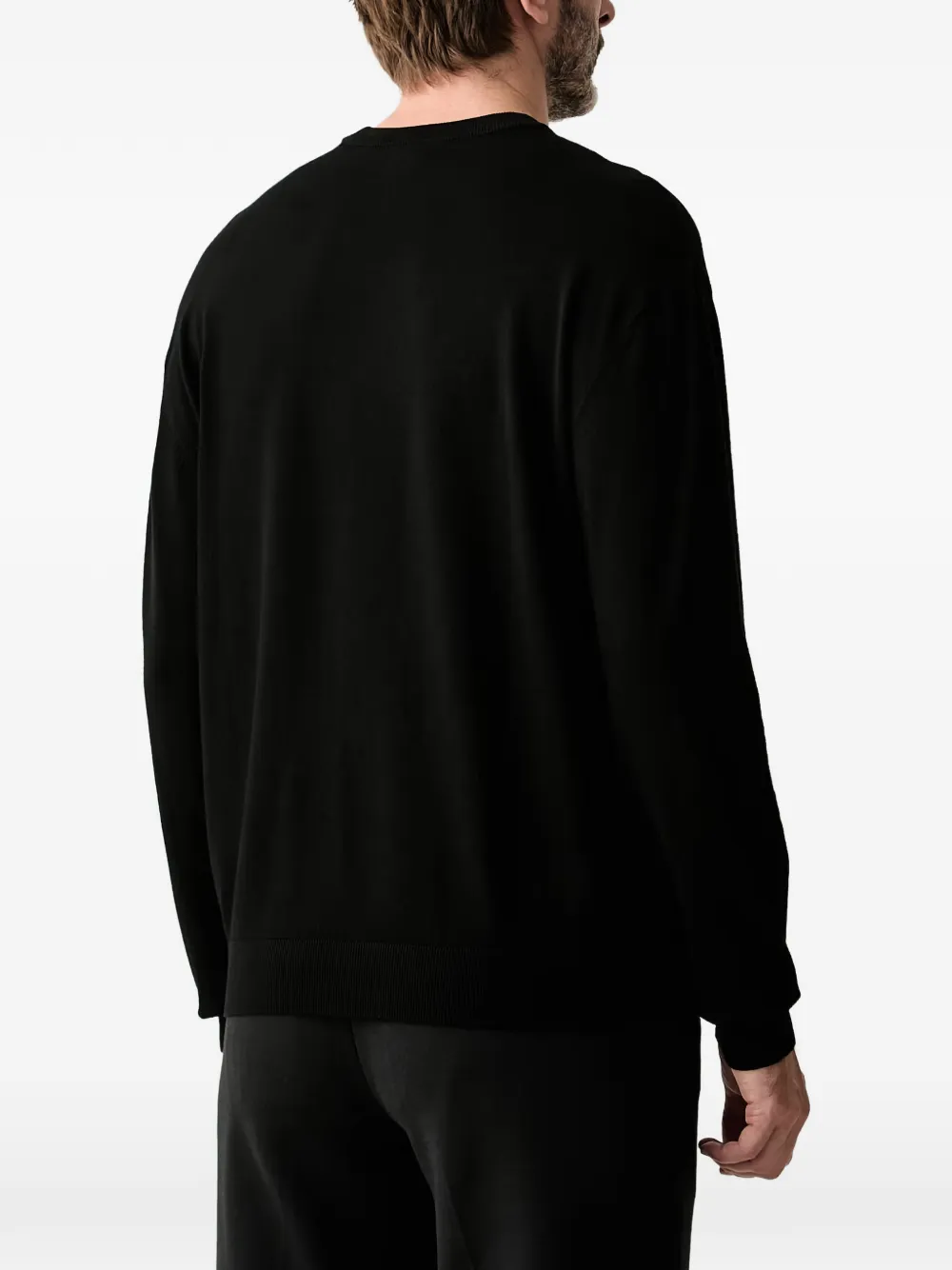 Armani Exchange Trui met logopatch Zwart
