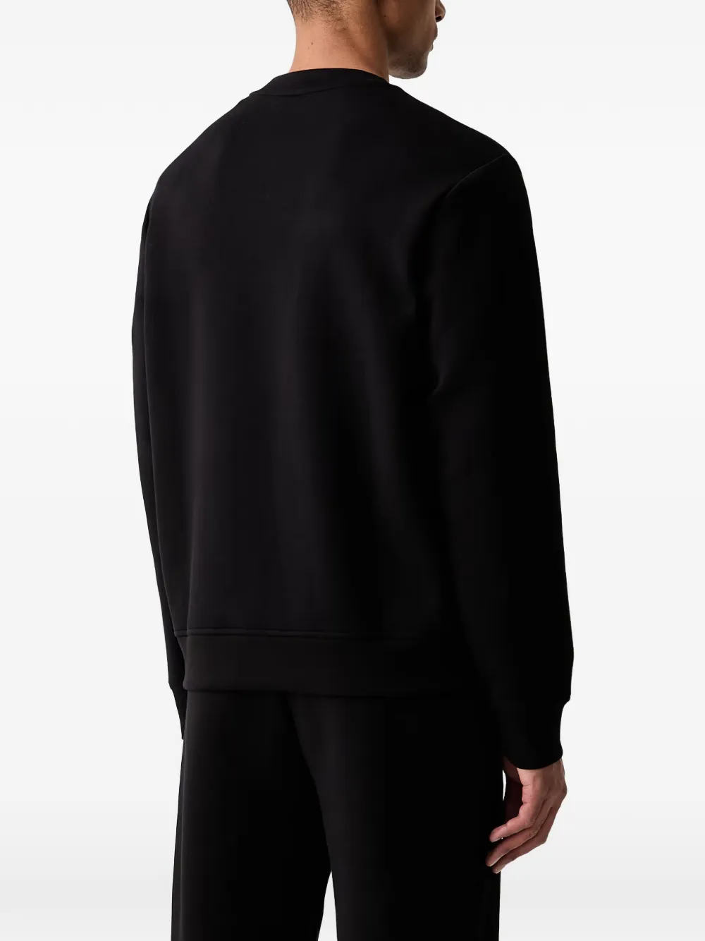 Armani Exchange Sweater met geborduurd logo Zwart