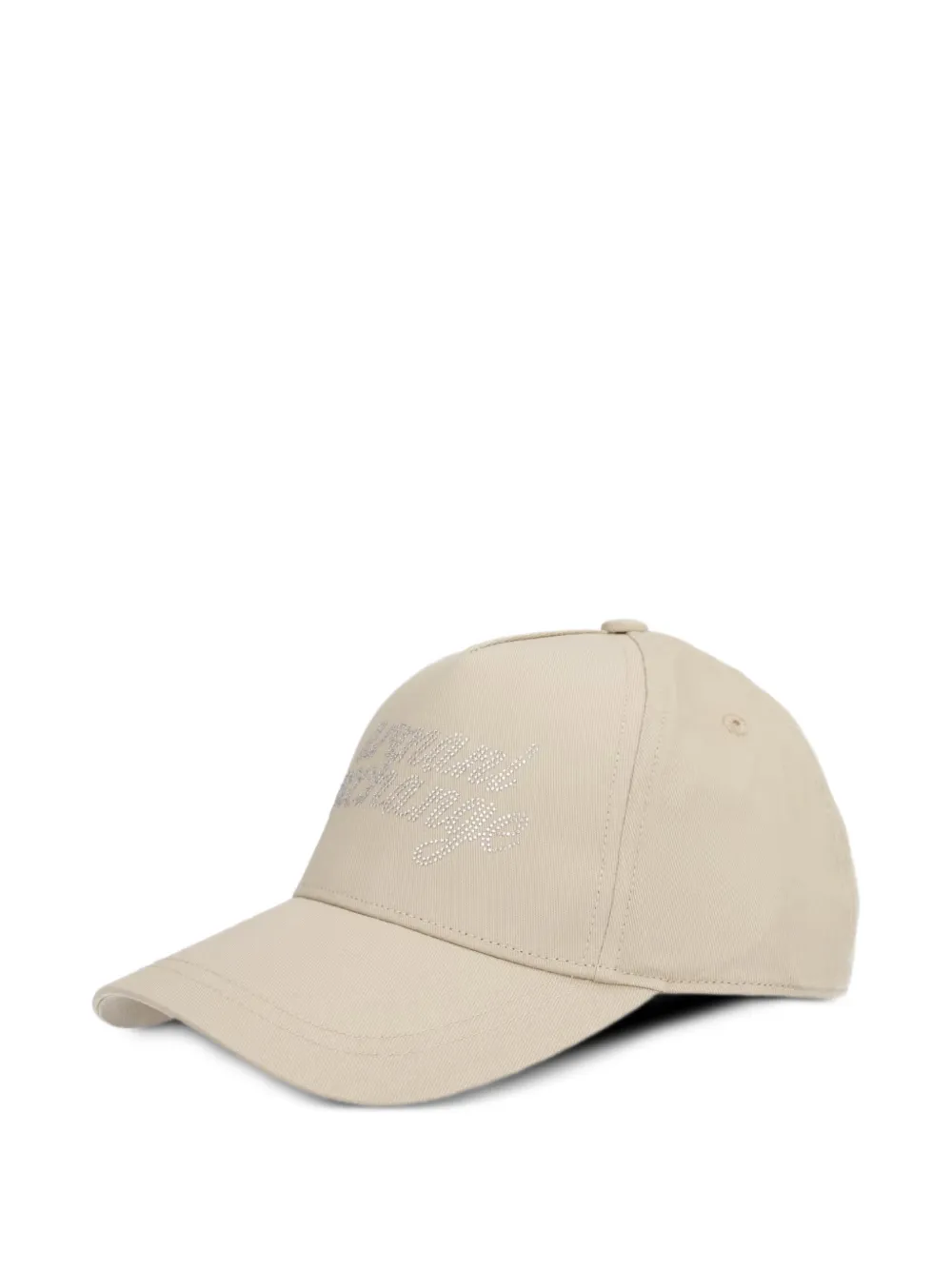 Armani Exchange Honkbalpet met logo van stras Beige