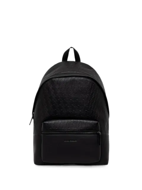 Armani Exchange mochila con logo en relieve y cremallera frontal