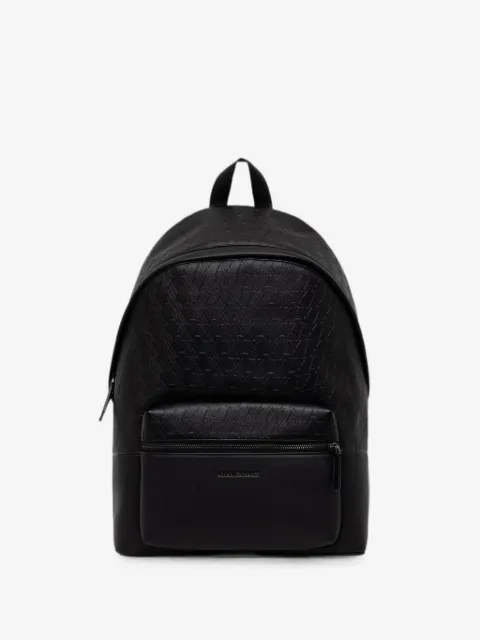 Armani Exchange logo-embossed front-zip backpack