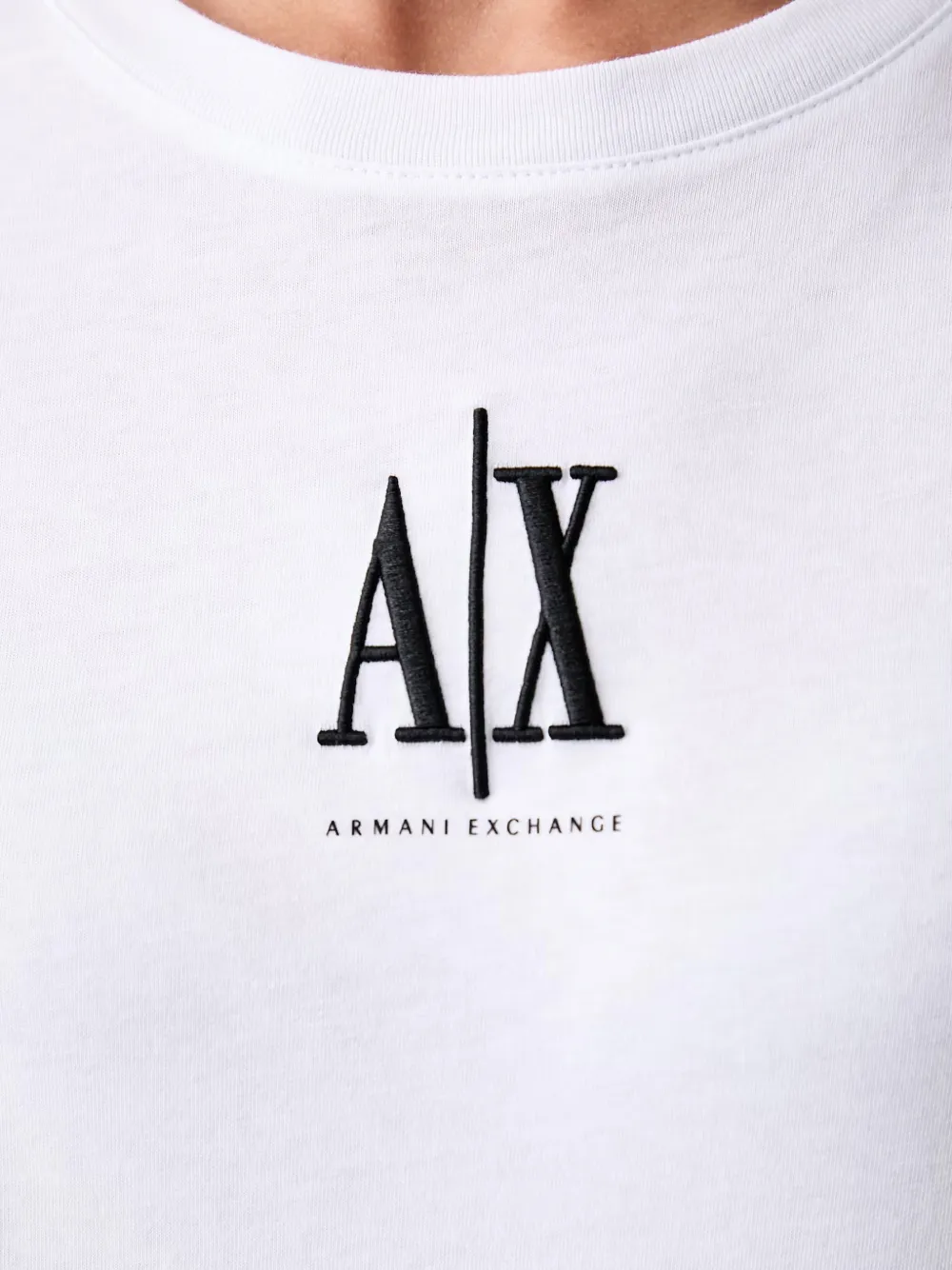Armani Exchange T-shirt met geborduurd logo Wit
