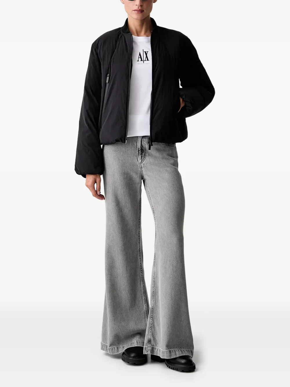 Armani Exchange T-shirt met geborduurd logo Wit