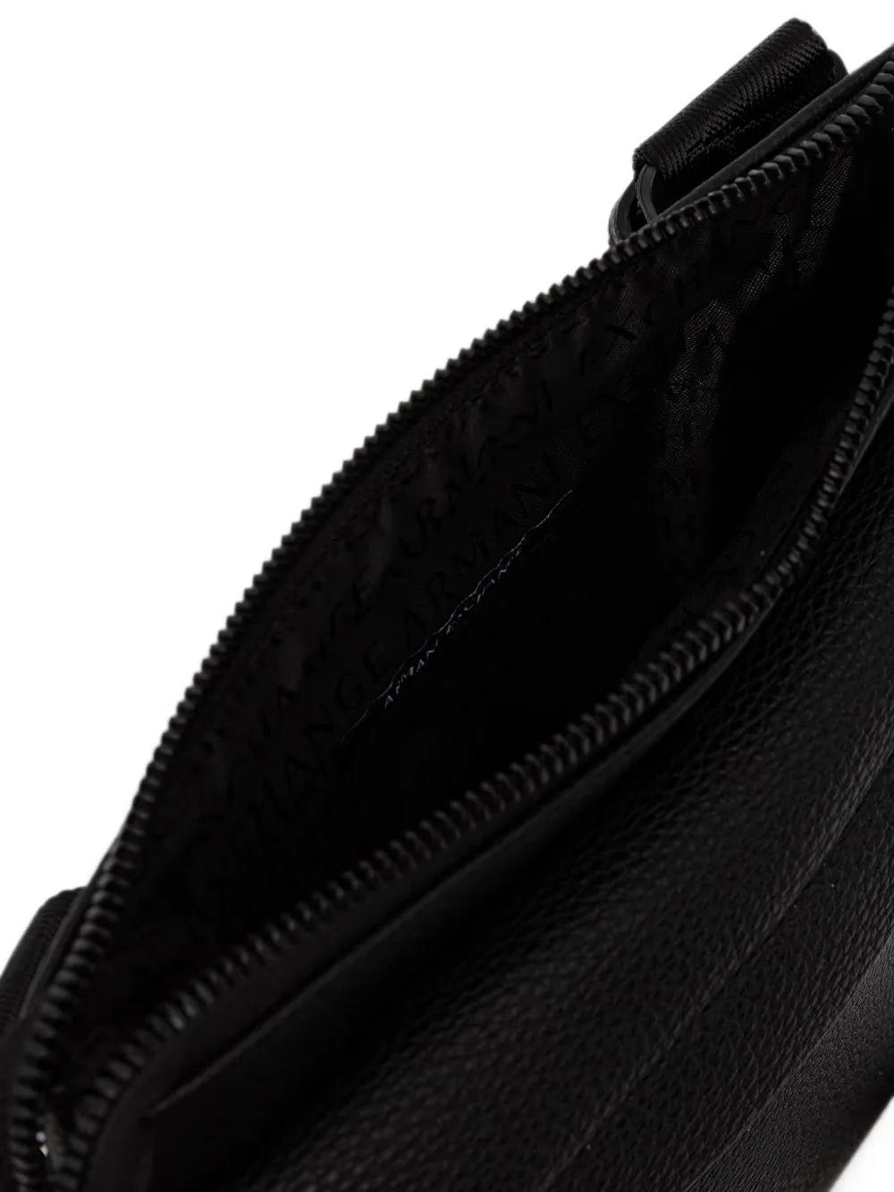 Armani Exchange Heuptas met logo-plakkaat en bewerkt effect Zwart
