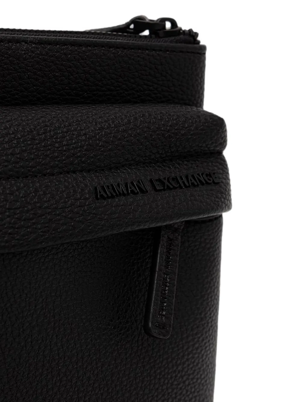 Armani Exchange Heuptas met logo-plakkaat en bewerkt effect Zwart