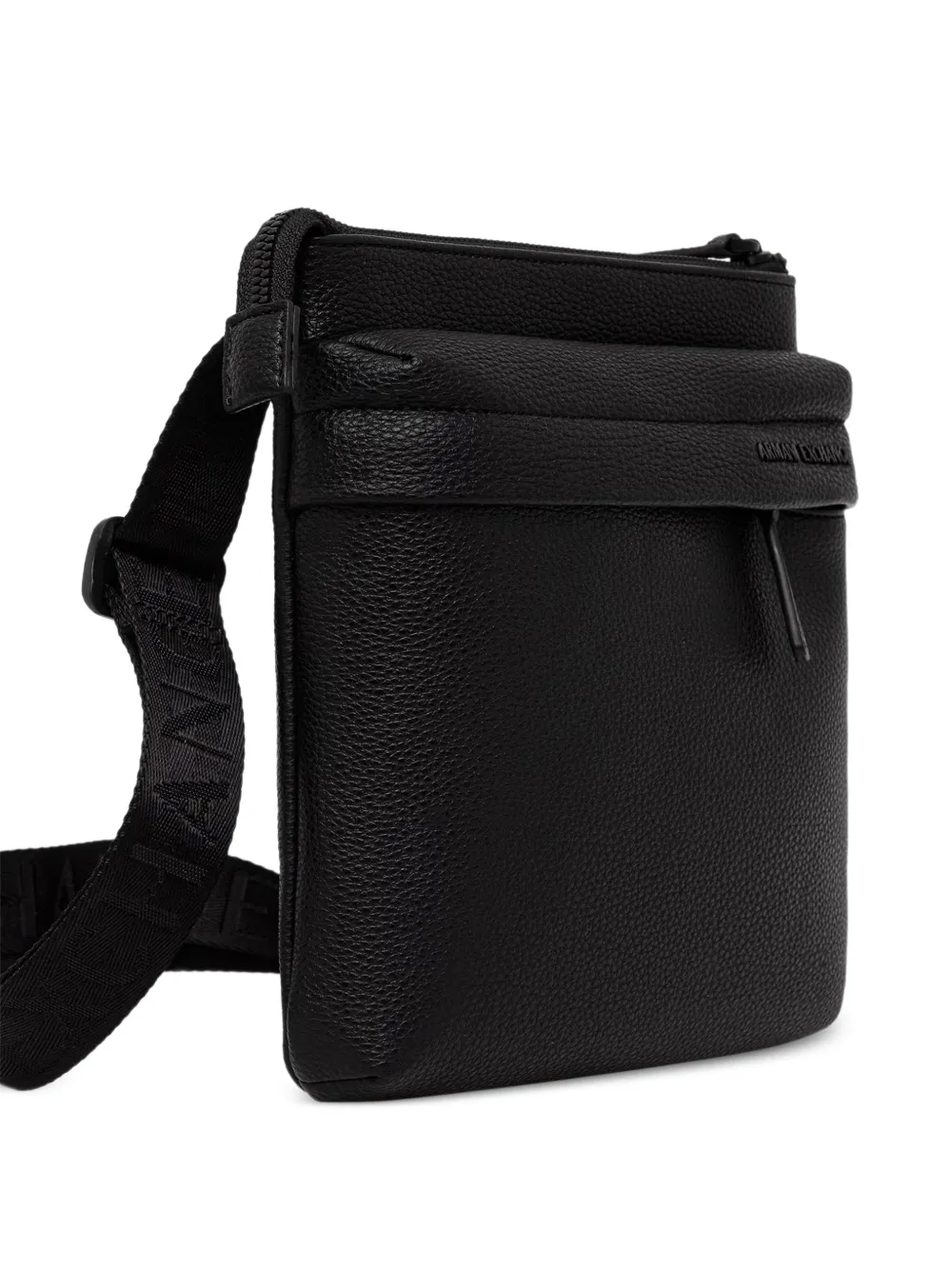 Armani Exchange Heuptas met logo-plakkaat en bewerkt effect Zwart