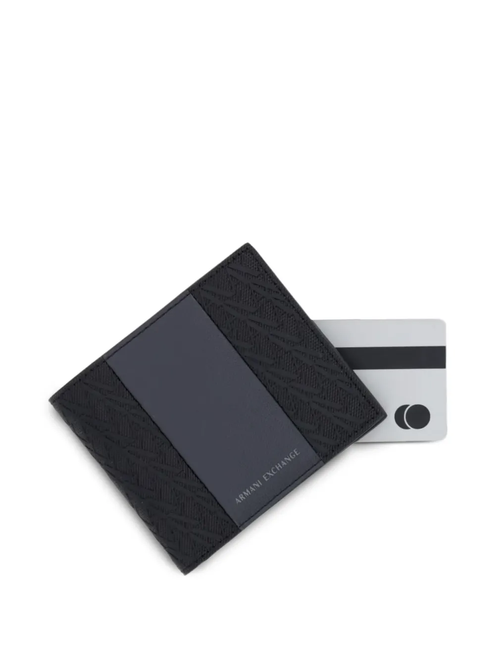 Armani Exchange Portemonnee met logo-reliëf Zwart