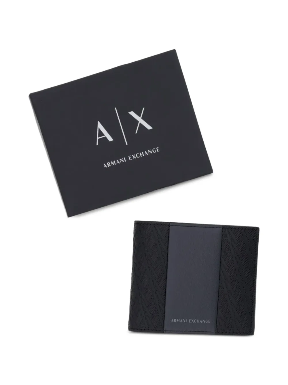 Armani Exchange Portemonnee met logo-reliëf Zwart