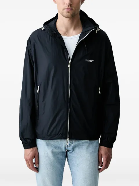 Armani Exchange chaqueta con logo estampado y capucha