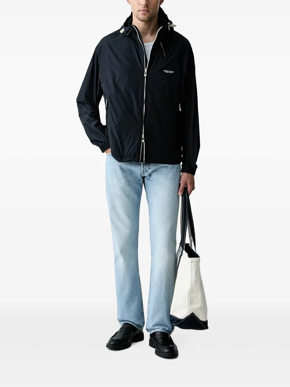 Armani Exchange Denim jack Blauw