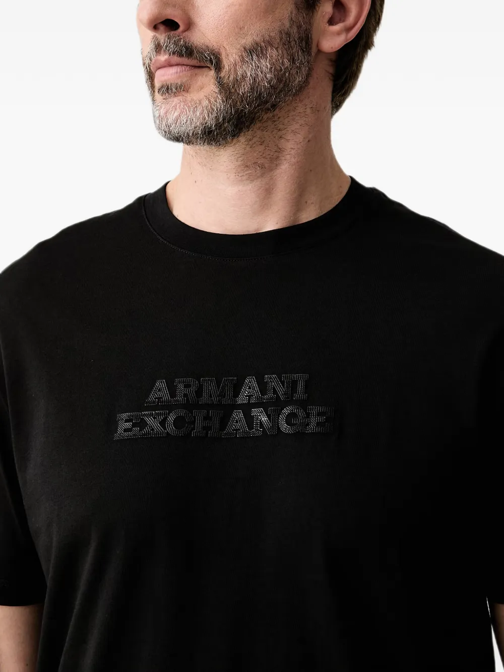 Armani Exchange T-shirt met logoprint Zwart