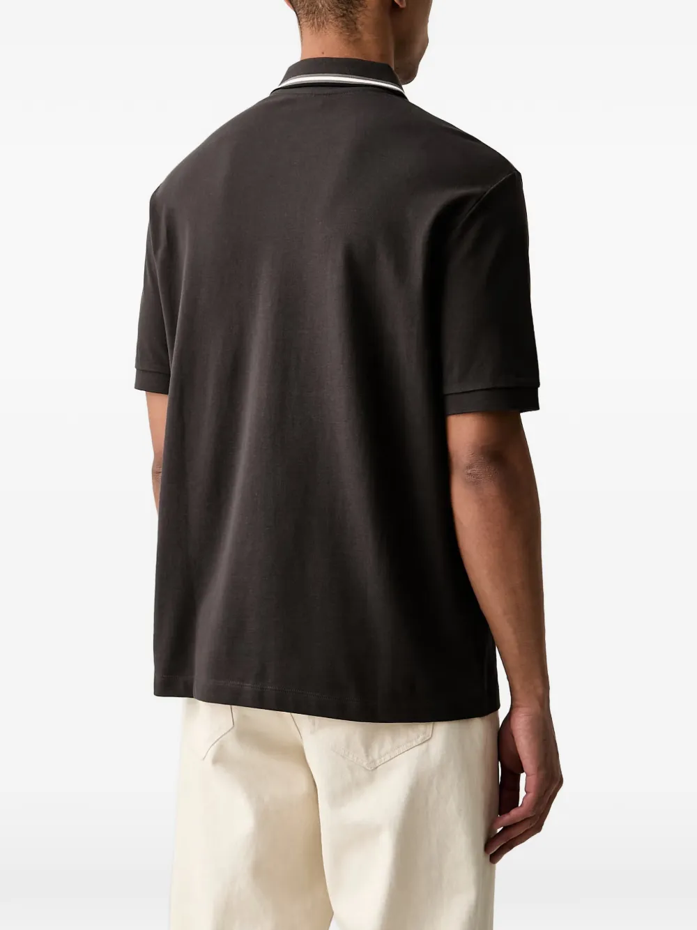 Armani Exchange Poloshirt met logopatch Bruin