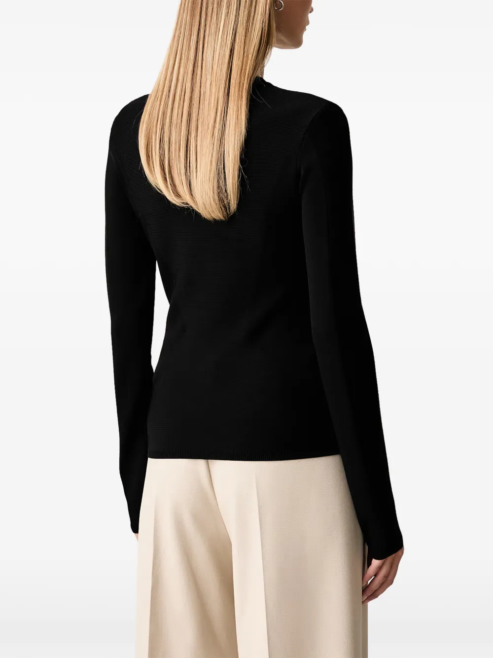 Armani Exchange Trui met geborduurd logo Zwart