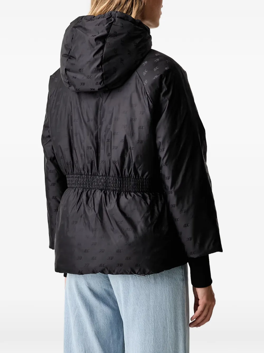 Armani Exchange Jack met trekkoord capuchon Zwart