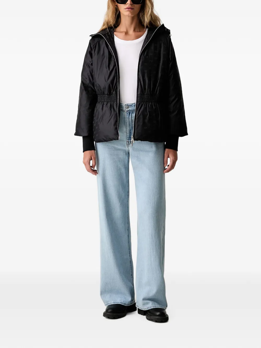 Armani Exchange Jack met trekkoord capuchon Zwart