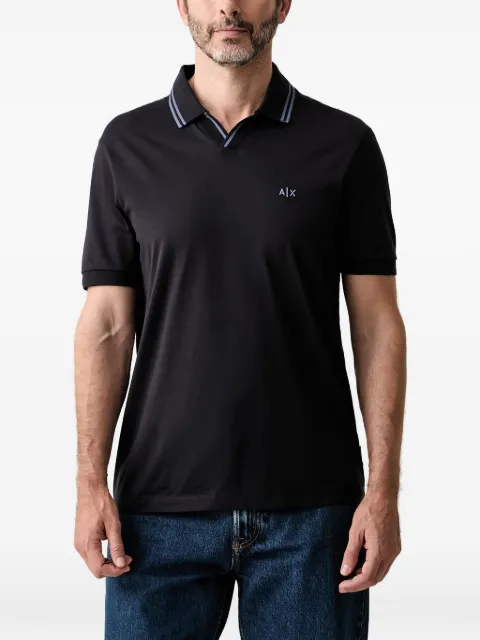 Armani Exchange playera tipo polo con logo bordado