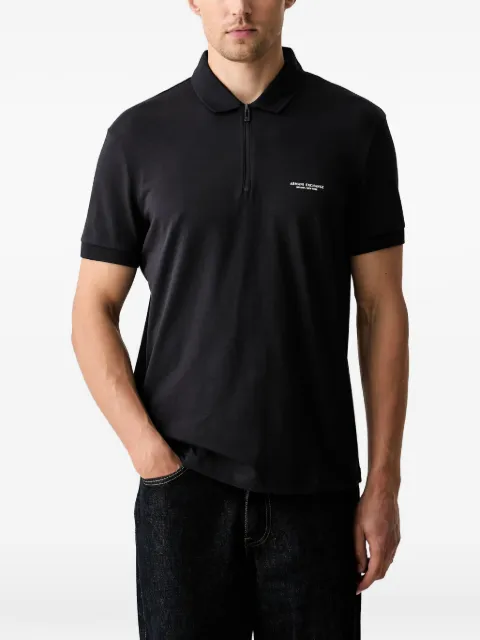 Armani Exchange playera tipo polo con logo estampado