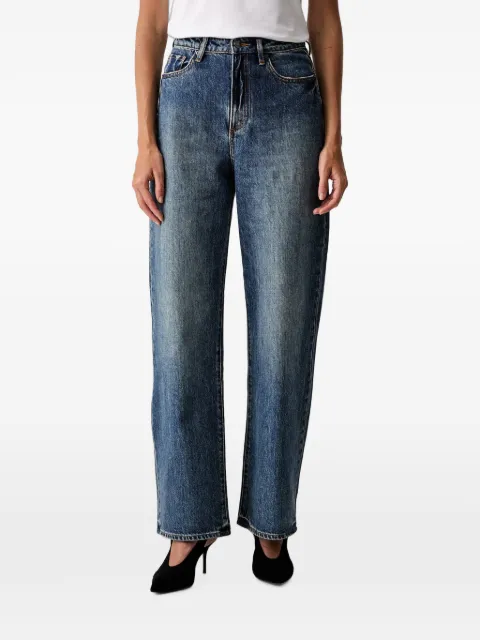 Armani Exchange faded straight-leg jeans