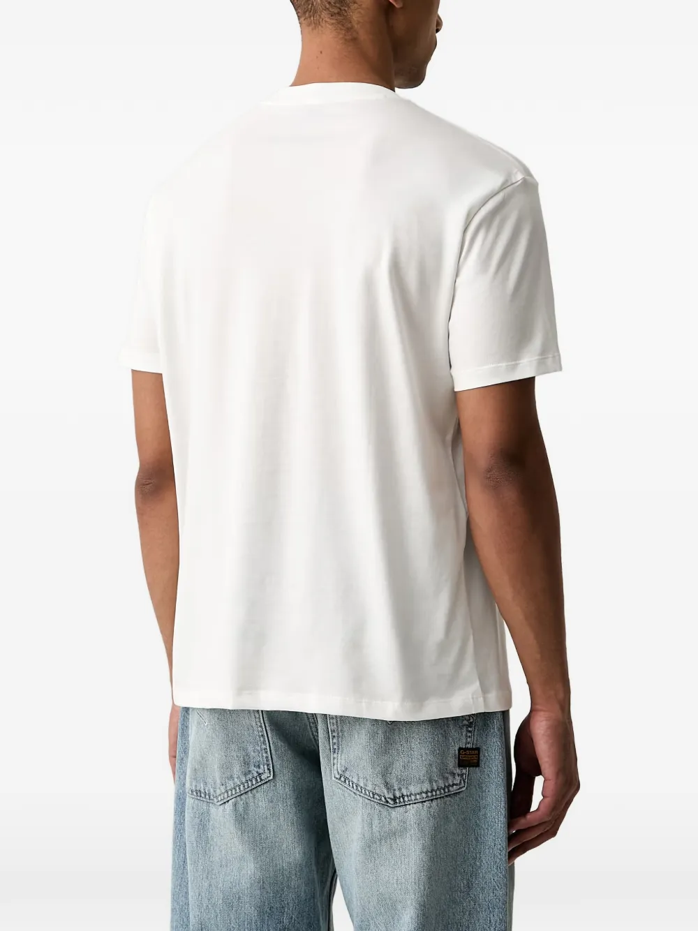 Armani Exchange Katoenen T-shirt met logoprint Wit