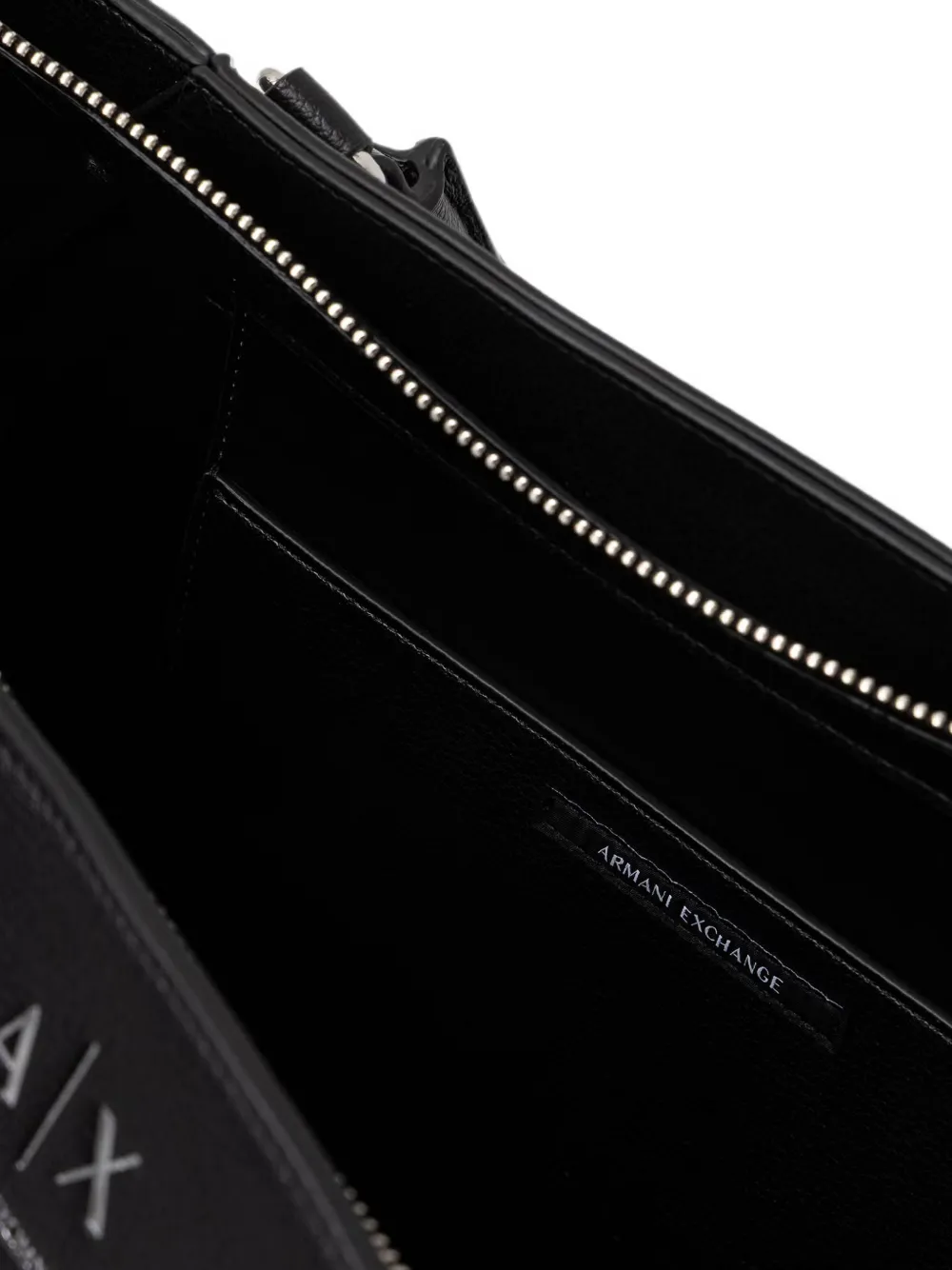 Armani Exchange Shopper met logoplakkaat Zwart