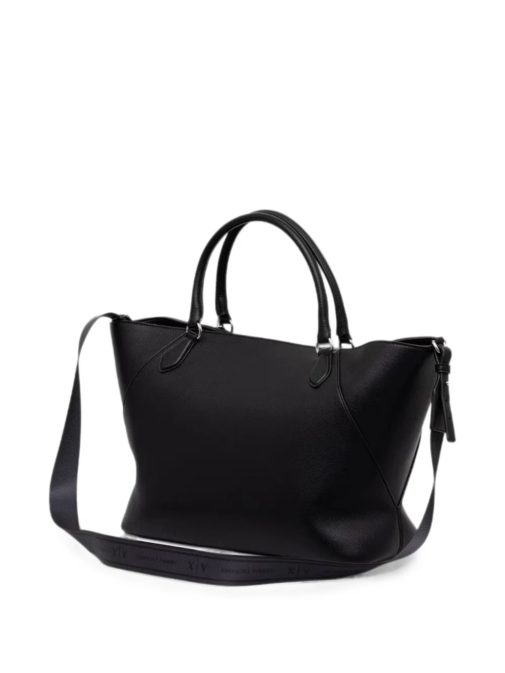 Armani Exchange Shopper met logoplakkaat Zwart