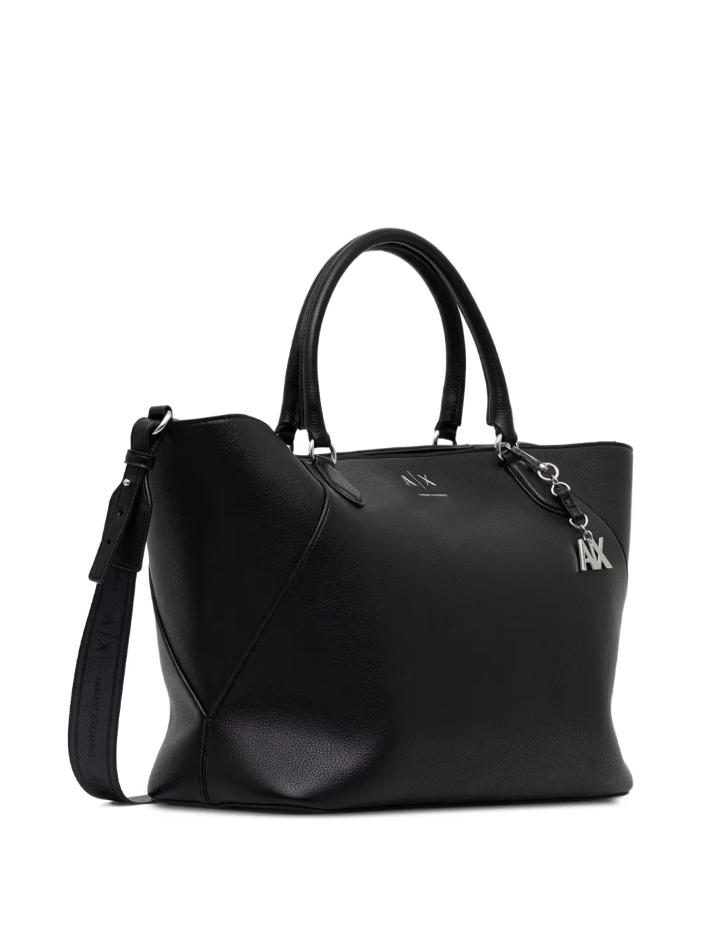 Armani Exchange Shopper met logoplakkaat Zwart