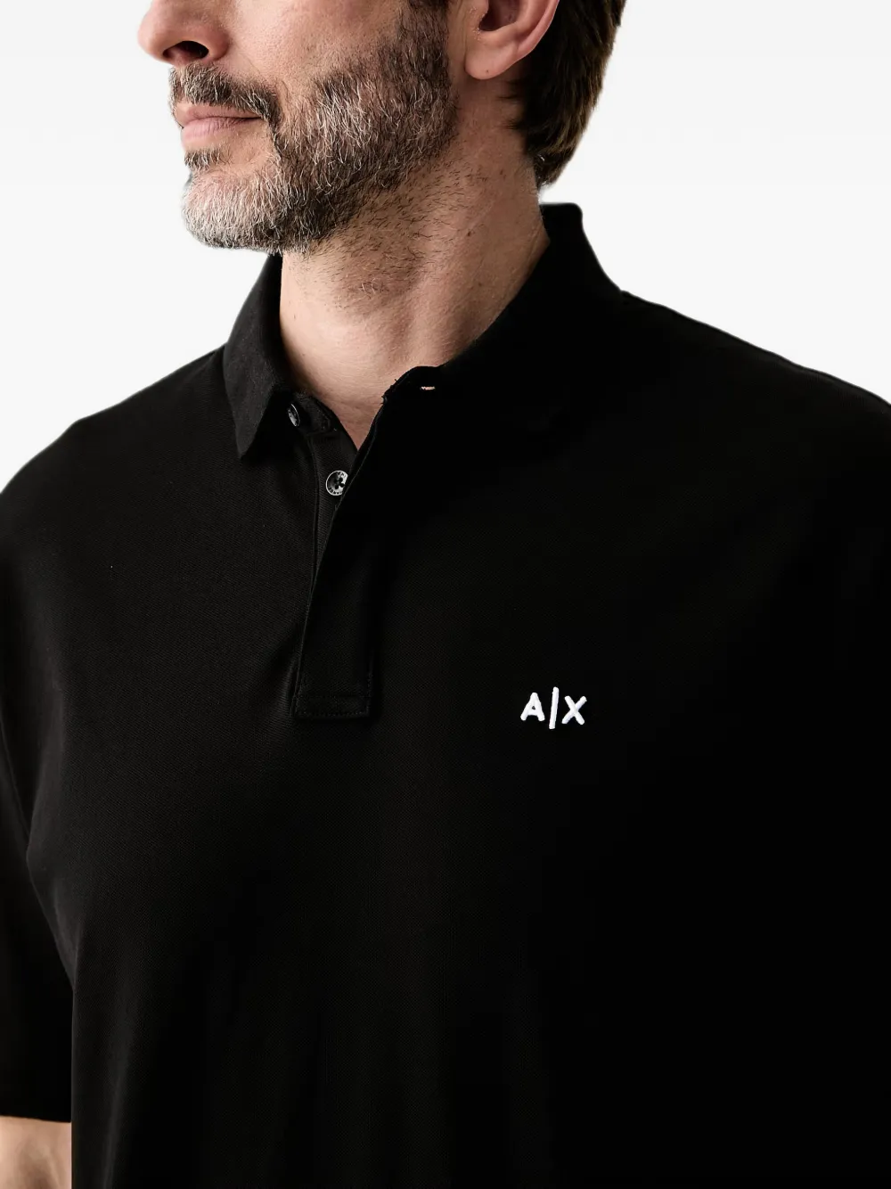 Armani Exchange Poloshirt met logoprint Zwart