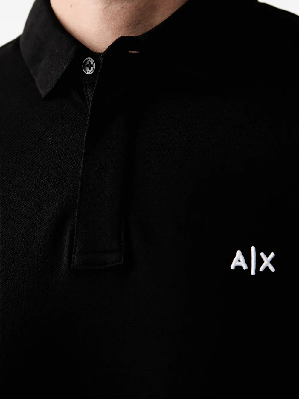 Armani Exchange Poloshirt met logoprint Zwart