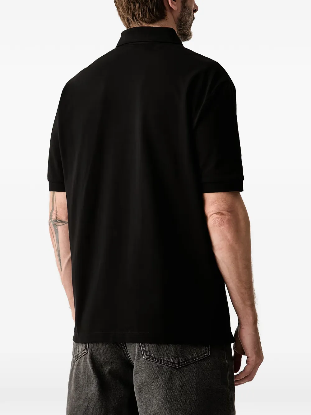 Armani Exchange Poloshirt met logoprint Zwart