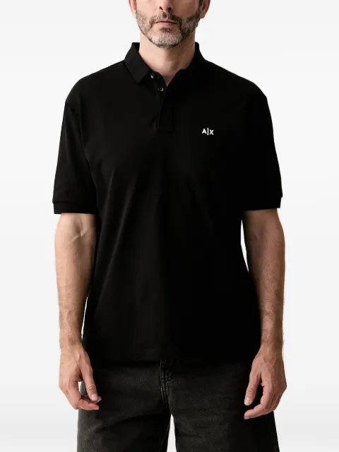 Armani Exchange playera tipo polo manga corta con logo estampado