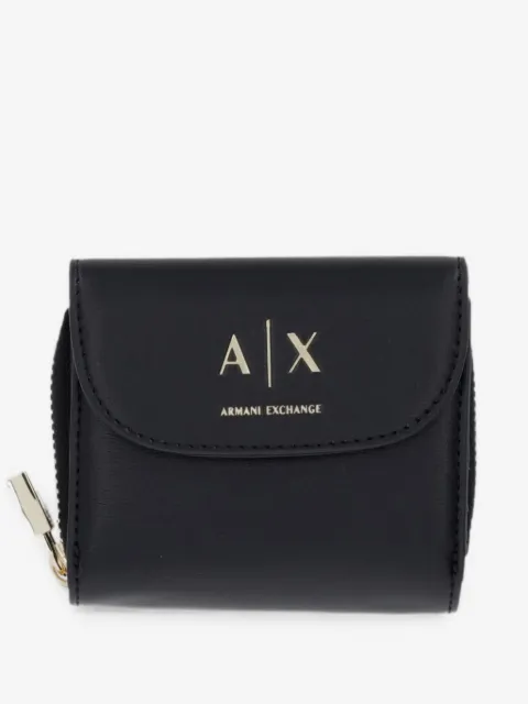 Armani Exchange cartera con logo y cremallera