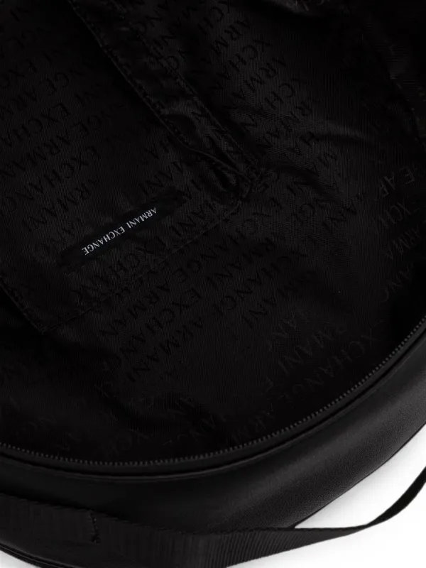 Armani Exchange logo-embossed zip-fastening Backpack | Black