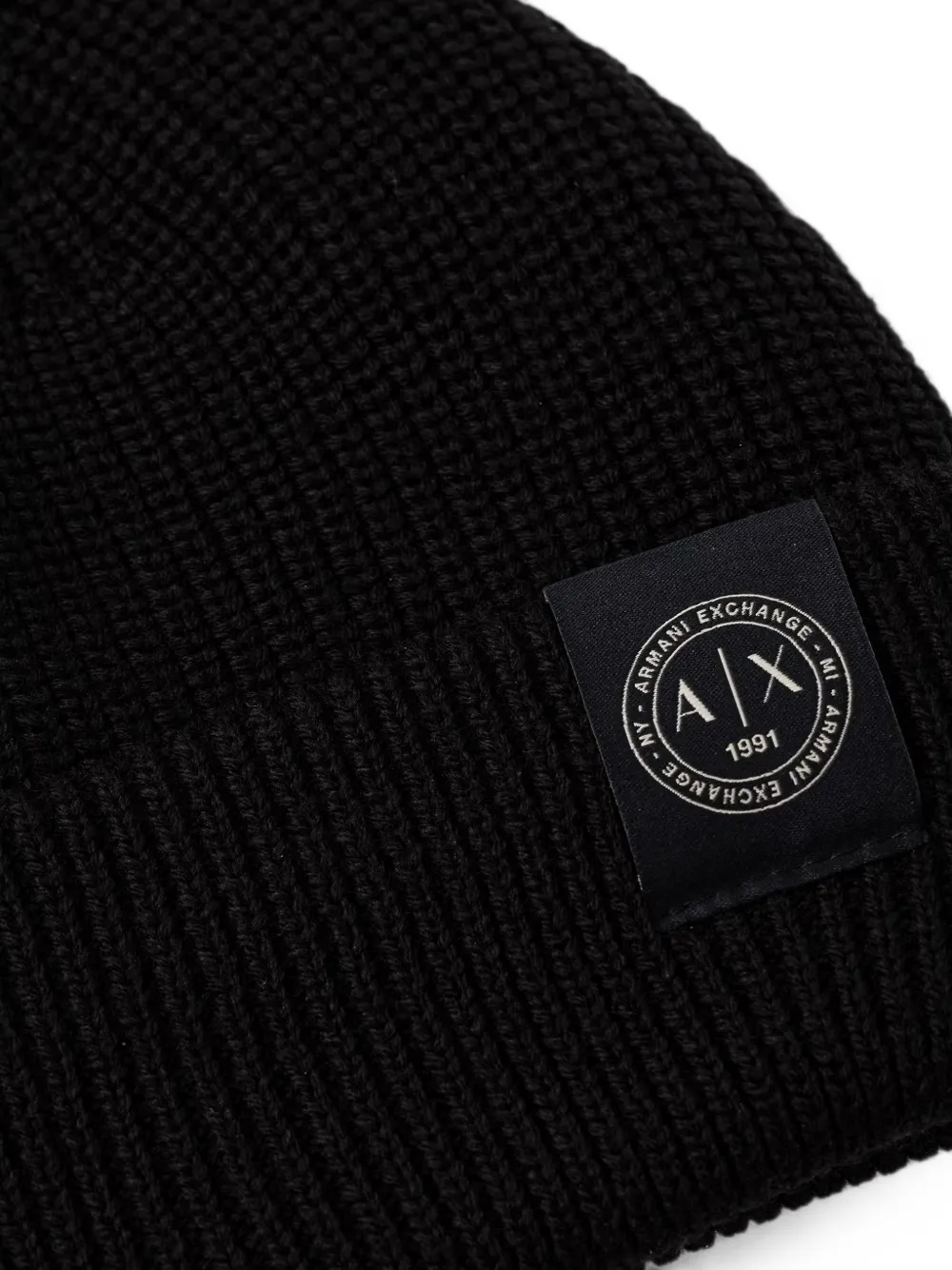 Armani Exchange Muts met logopatch Zwart