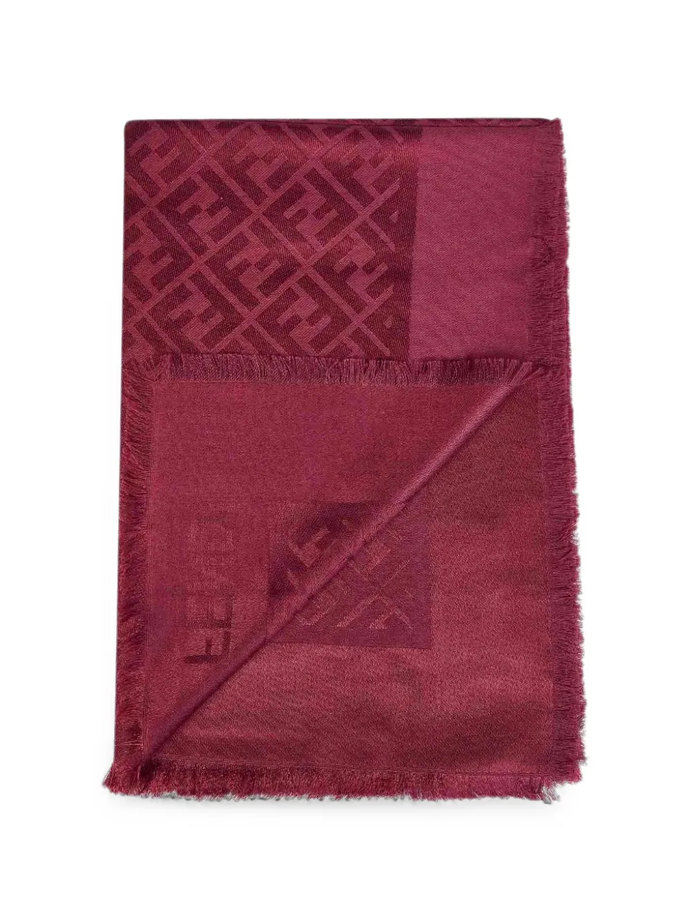 FENDI Sjaal met FF-jacquard Rood