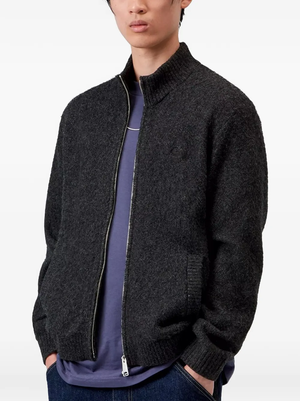 Carhartt WIP Curtis trui met rits Grijs