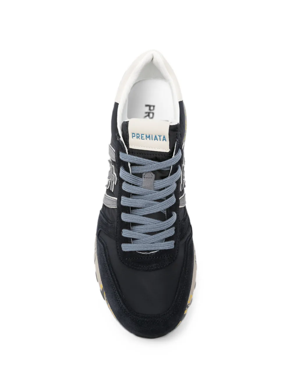 Premiata Lander logo-patch sneakers Blauw