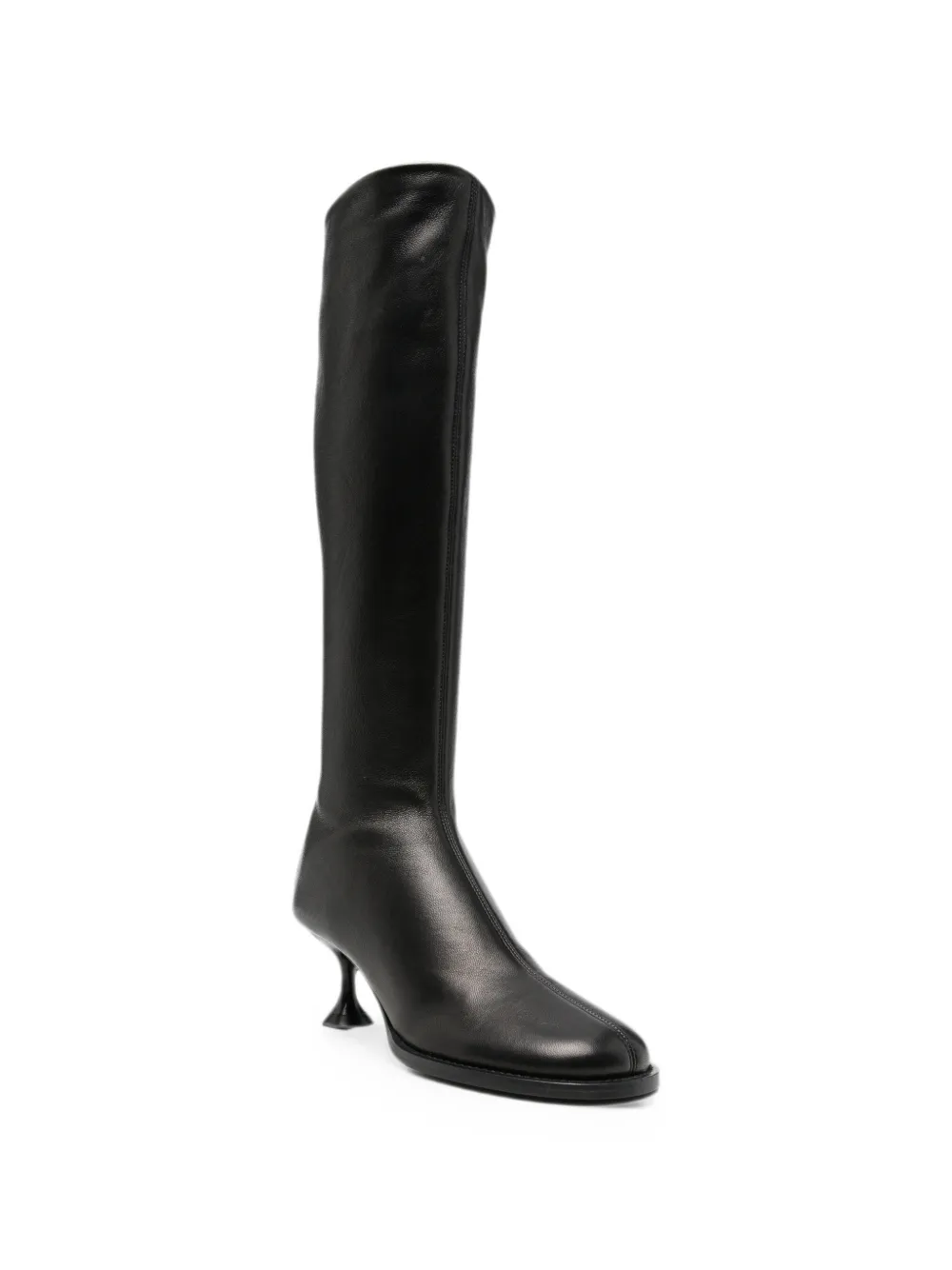 Sergio Rossi round-toe knee-high boots Zwart