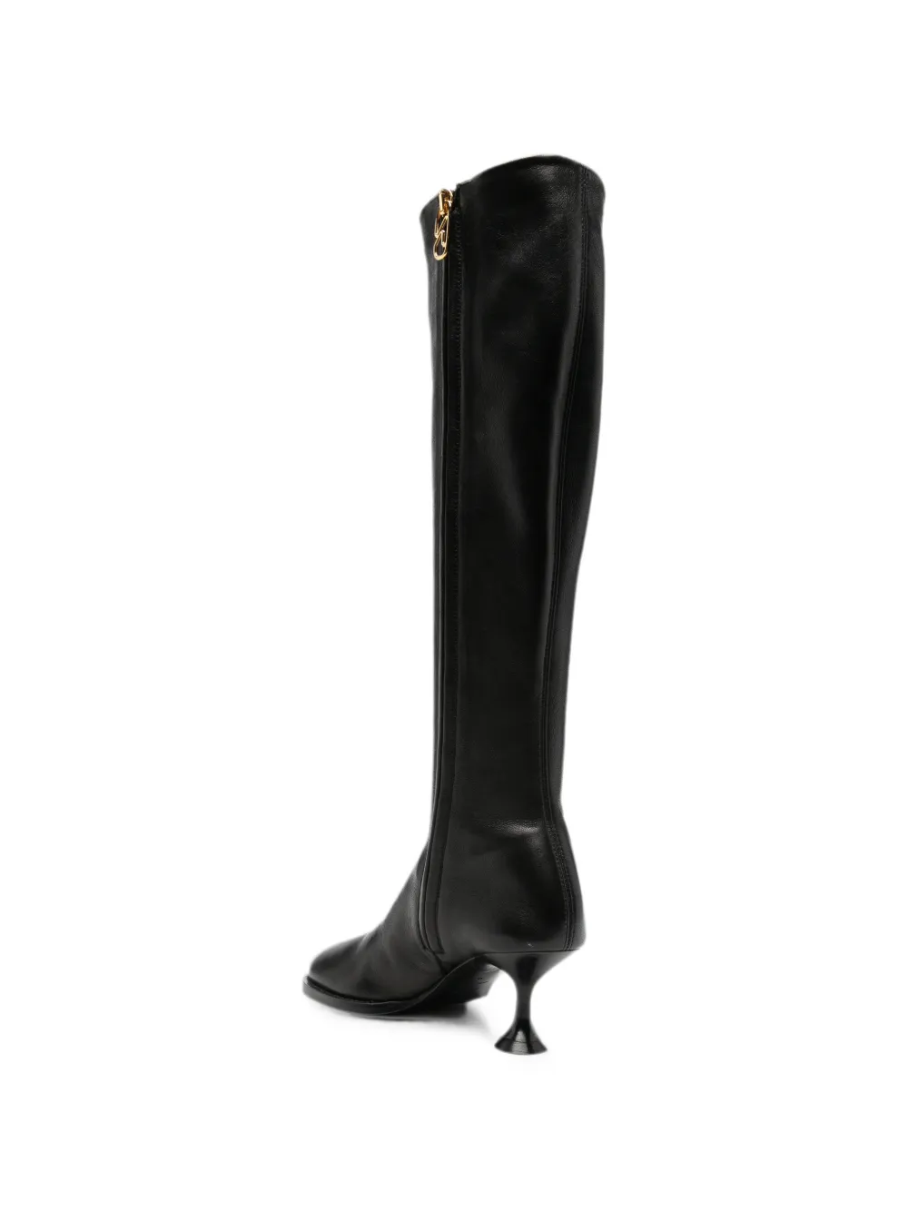Sergio Rossi round-toe knee-high boots Zwart