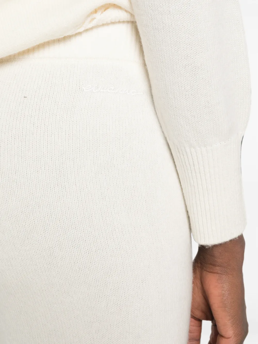 Ermanno Scervino Broek met trekkoordtaille Beige