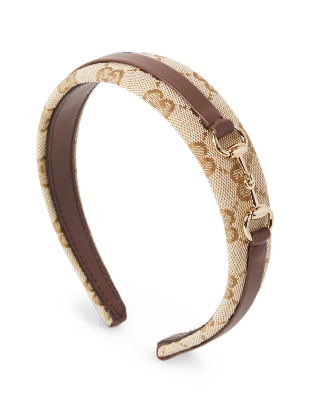 Gucci Kids GG Supreme Horsebit headband - Nude