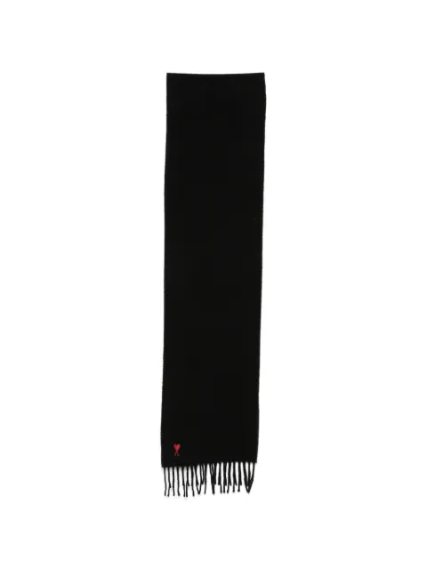 AMI Paris embroidered-logo scarf