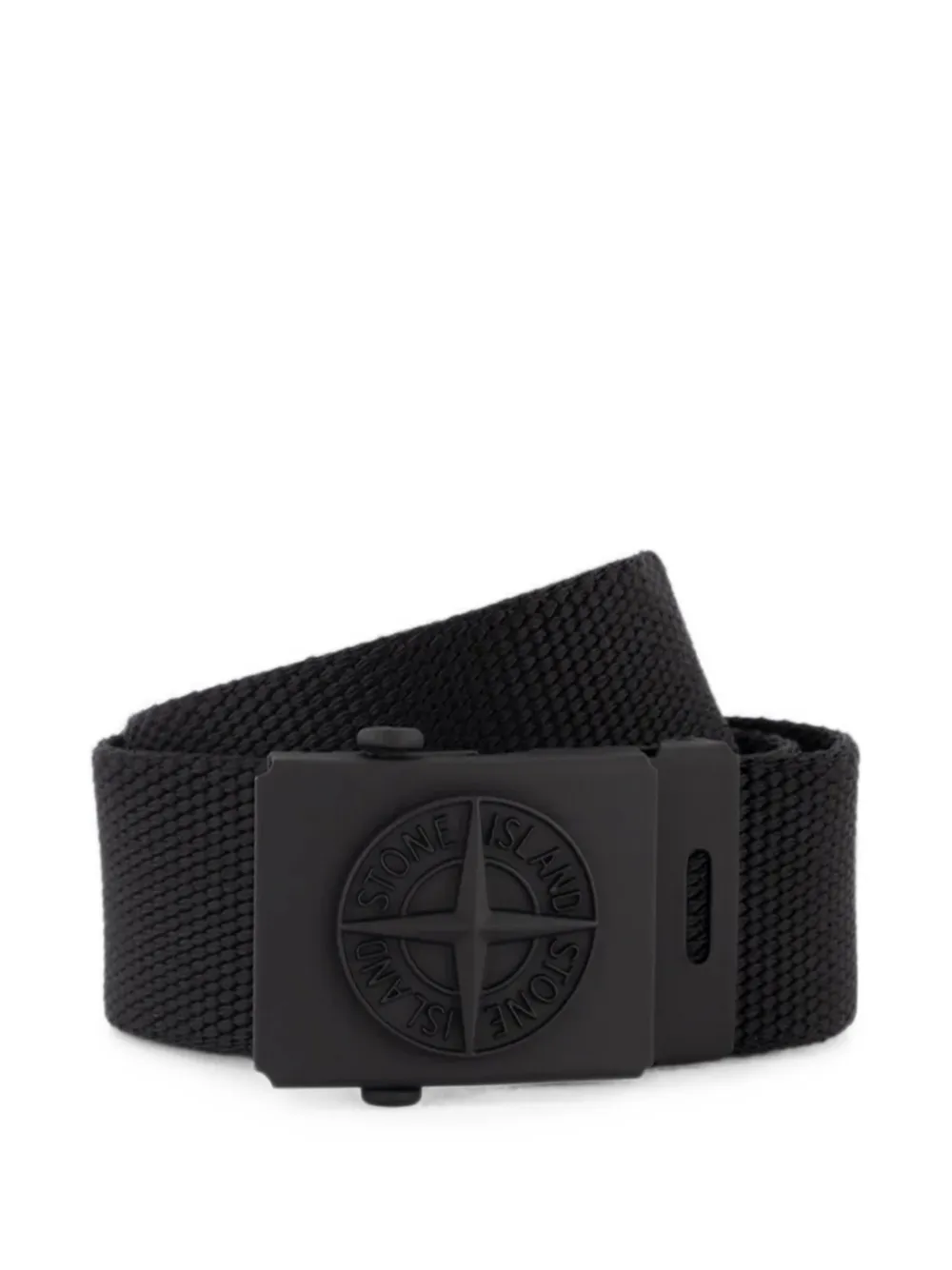 Stone Island Junior Gürtel mit Kompass-Schild - Schwarz