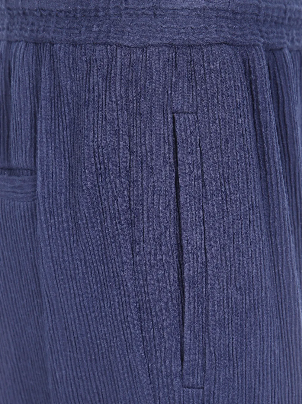 Giorgio Armani Broek met kreukeffect en trekkoord Blauw