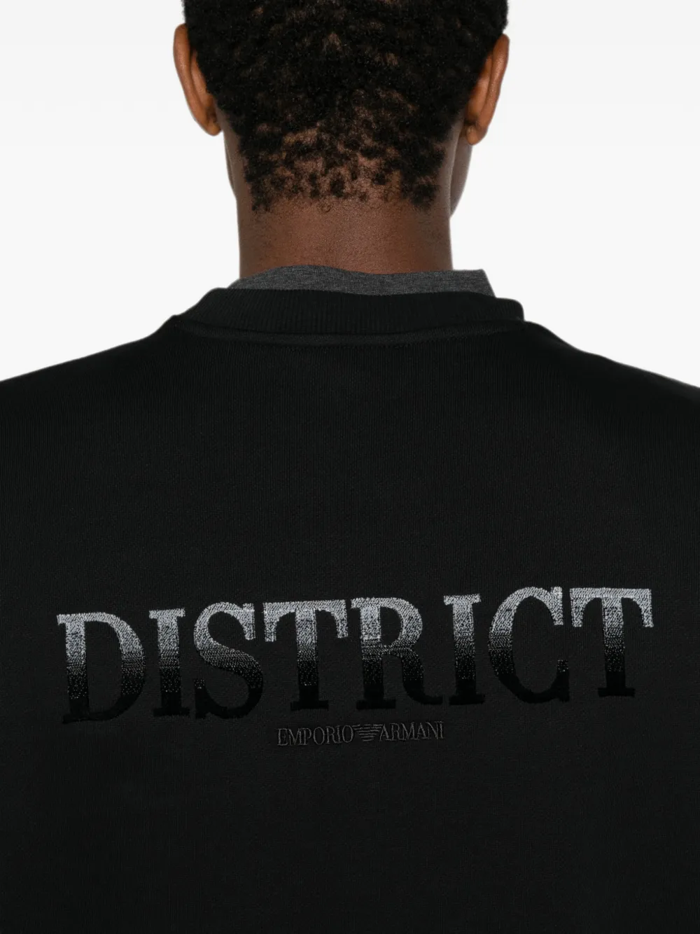 Emporio Armani Sweater met geborduurd logo Zwart