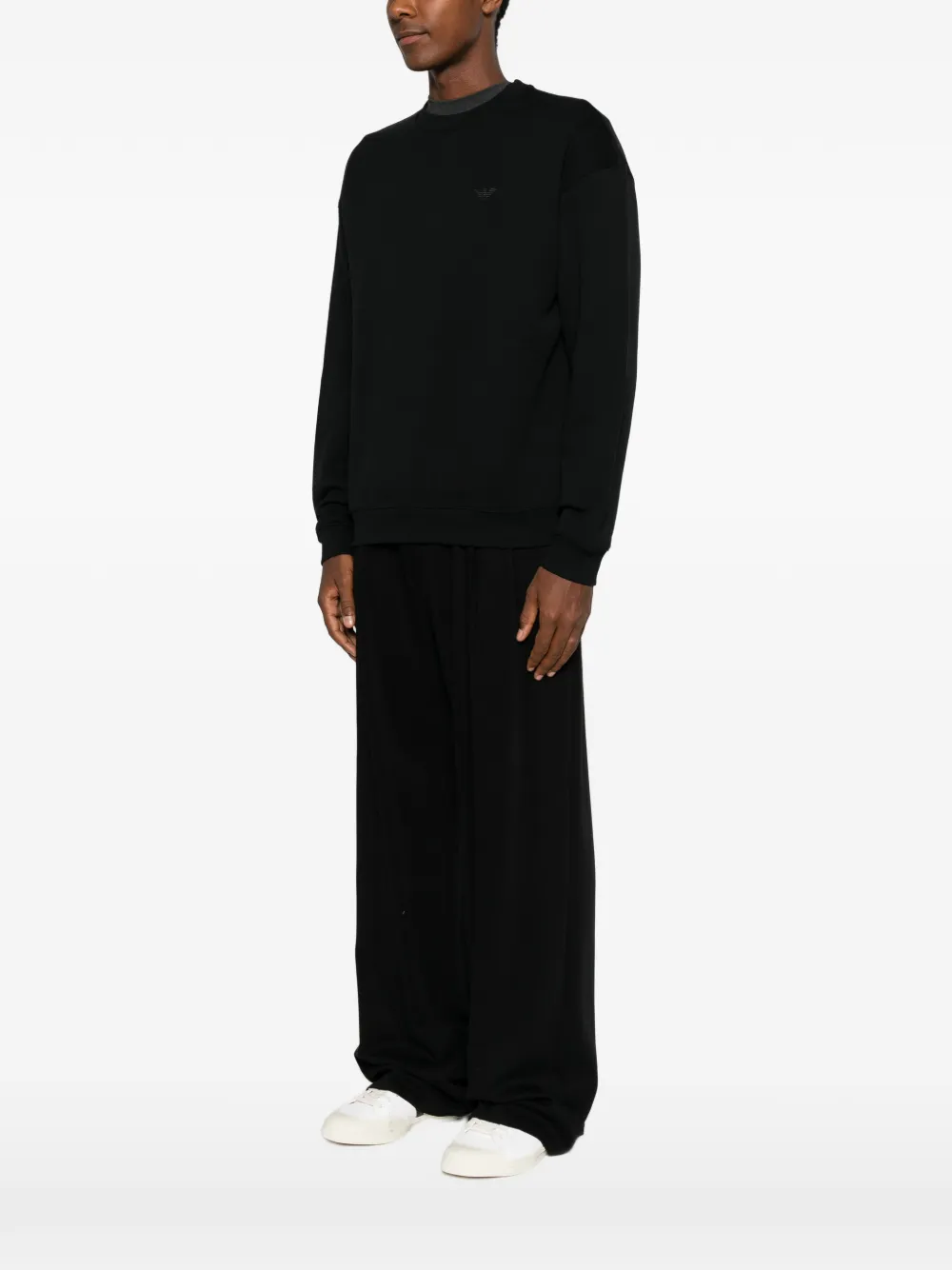 Emporio Armani Sweater met geborduurd logo Zwart