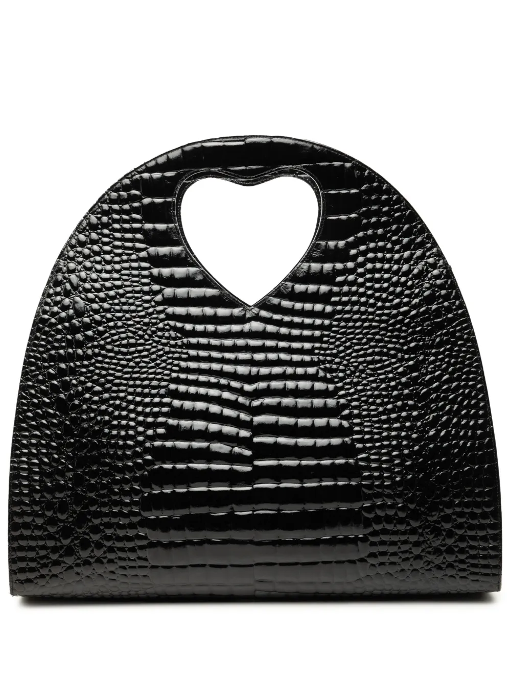 Saint Laurent Pre-Owned 20th Century Croc Embossed Patent handbag - Nero