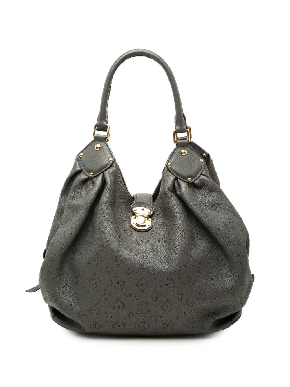 Louis Vuitton Pre-Owned 2010 Monogram Mahina L hobo bag - Grigio