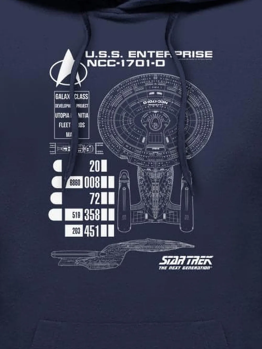LESSONS MERCH Paramount Star Trek hoodie Blauw