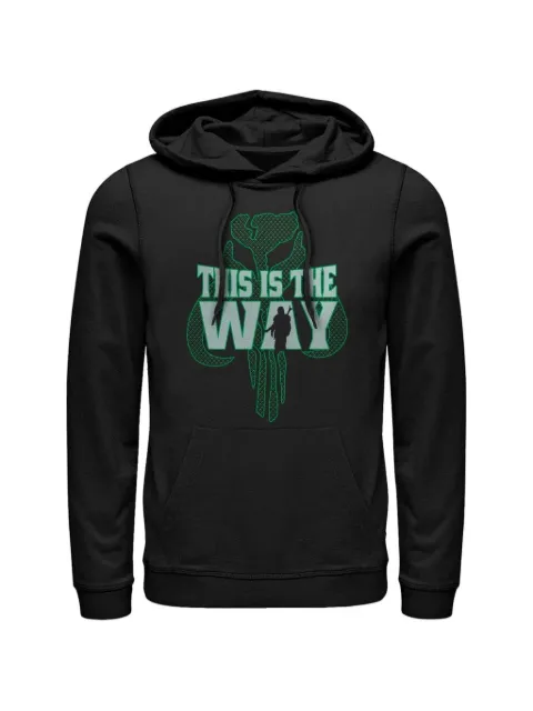 LESSONS MERCH Star Wars: The Mandalorian graphic-print drawstring hoodie